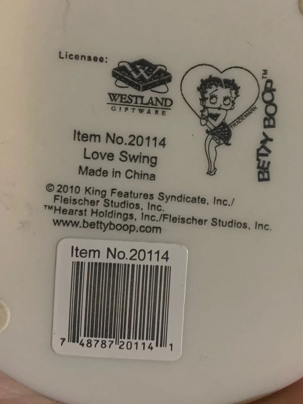 Betty Boop Love Swing Figurine Retired Hard to Find - Picture 4 of 4
